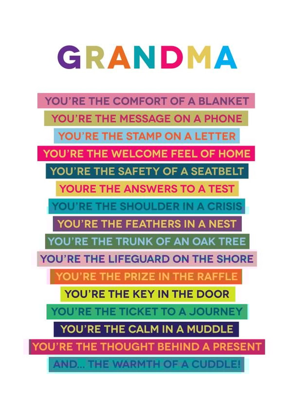grandma birthday Mothers Day Card 31119 created by Joanna Miller