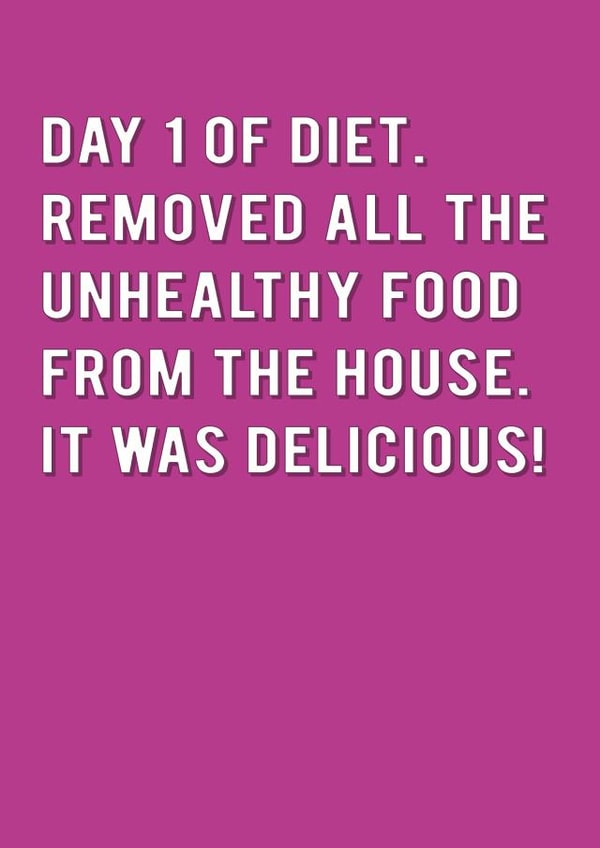 diet funny Love & Friendship Card 6562 created by Redback Cards