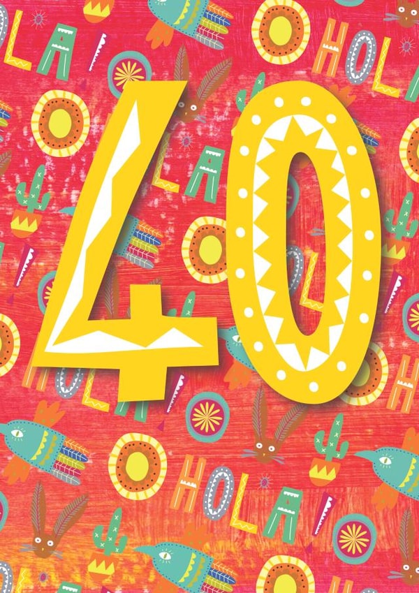 40 40th Birthday Card 7991 created by Double Thumbs Up!