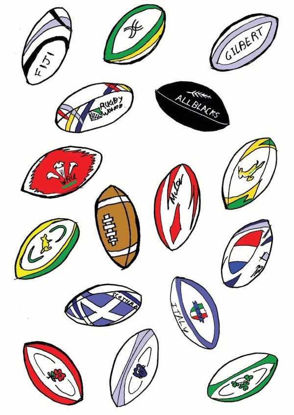 rugby sports Birthday Card 7032 created by A Ray of Sunshine Cards