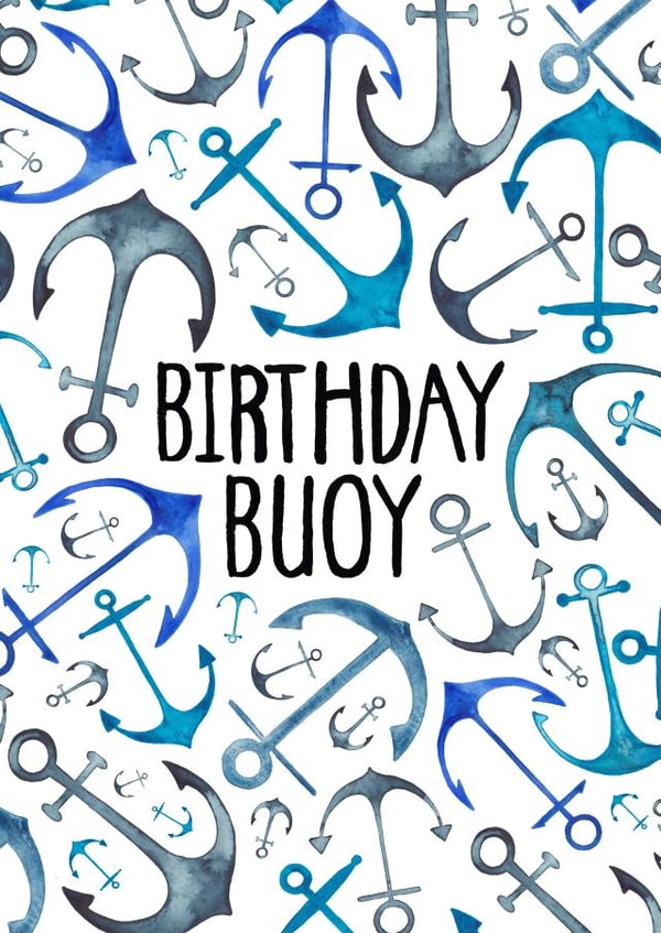 Classic Birthday Card - For Him - Birthday Buoy created by Elena O'Neill