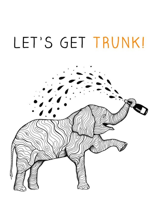 drunk funny Birthday Card 6127 created by The Card Compony