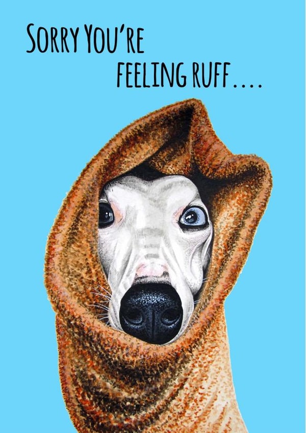 Whippet Get Well Soon Card created by sarahcoxartwork