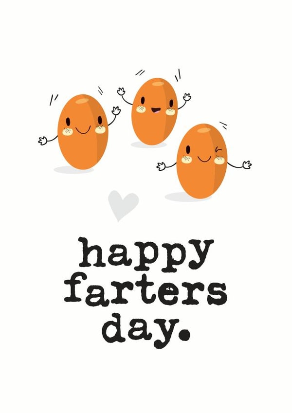 Beans farters Father's Day card created by Mrs Best Paper Co.