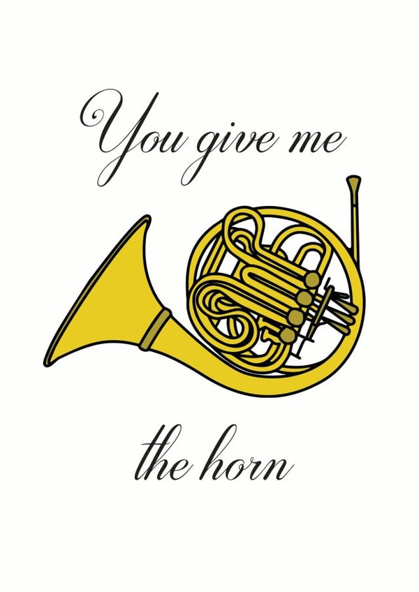 horn funny Anniversary Card 31793 created by Peabody Studio