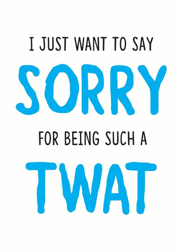 sorry twat Sorry Card 9328 created by Peabody Studio