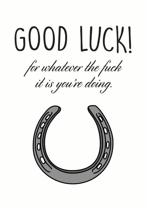 good luck Good Luck Card 9331 created by Peabody Studio