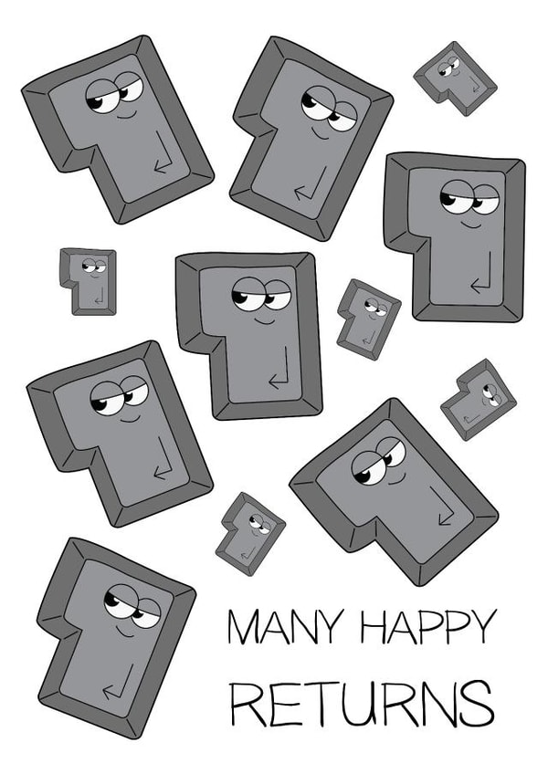 keyboard computers Humour Card 5120 created by CushoPeas