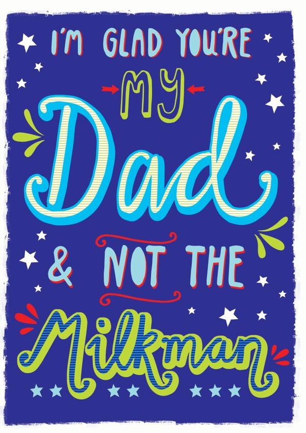 Dad milkman Father's Day Card 7799 created by Katie Ruby Illustration