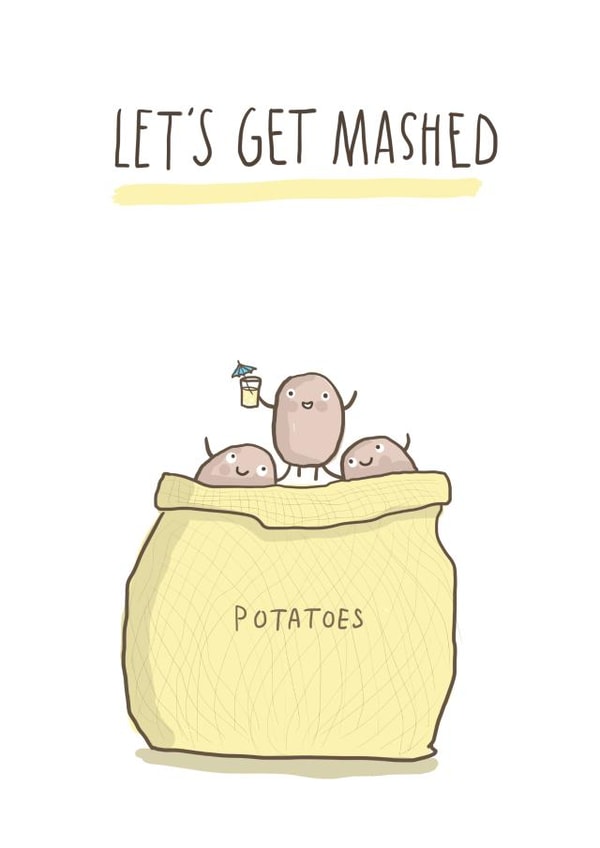 mashed drunk Birthday Card 2922 created by Sarah Ray