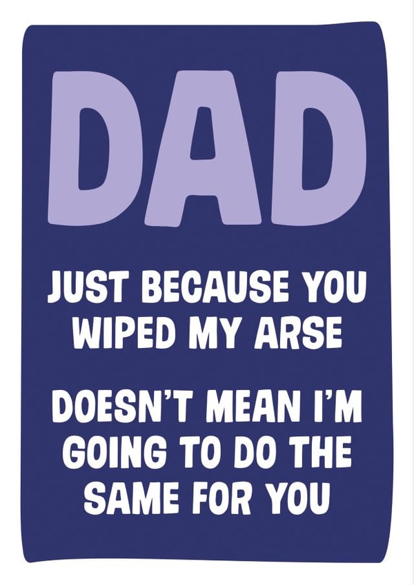 Wipe your own Father's Day card created by Dean Morris Cards