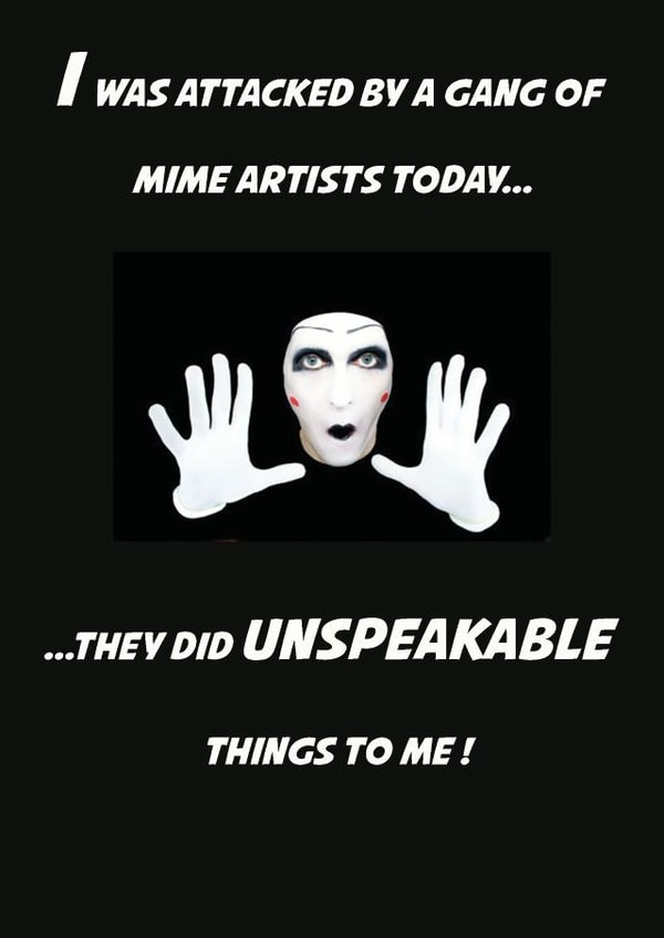 funny mime Card 31952 created by UraCard