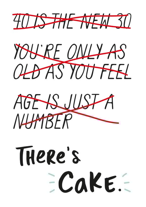 40th birthday Birthday Card 7563 created by Chelsey Adams