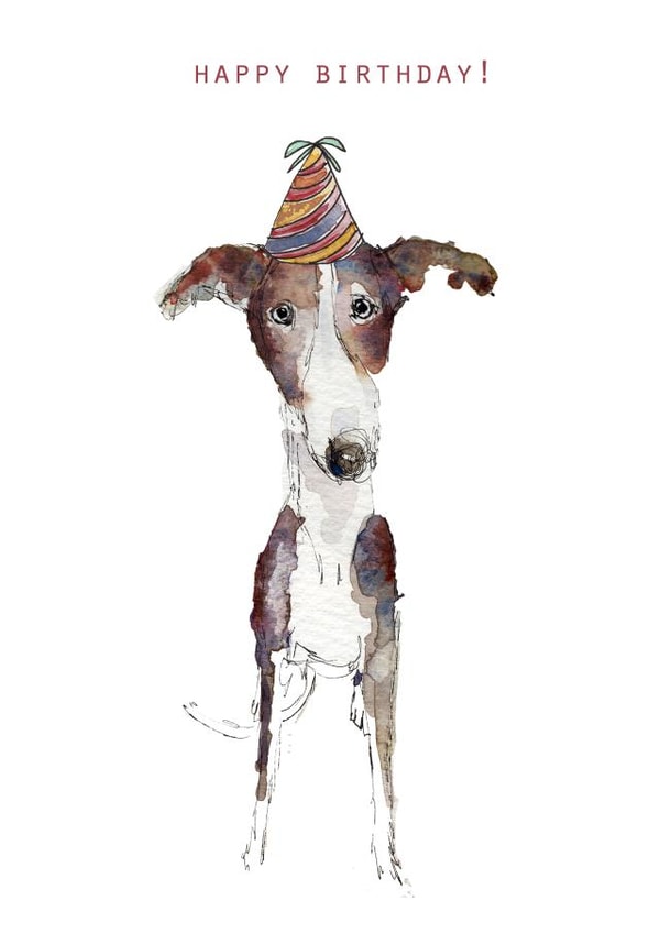dog hat Birthday Card 9208 created by Harriet Lowther
