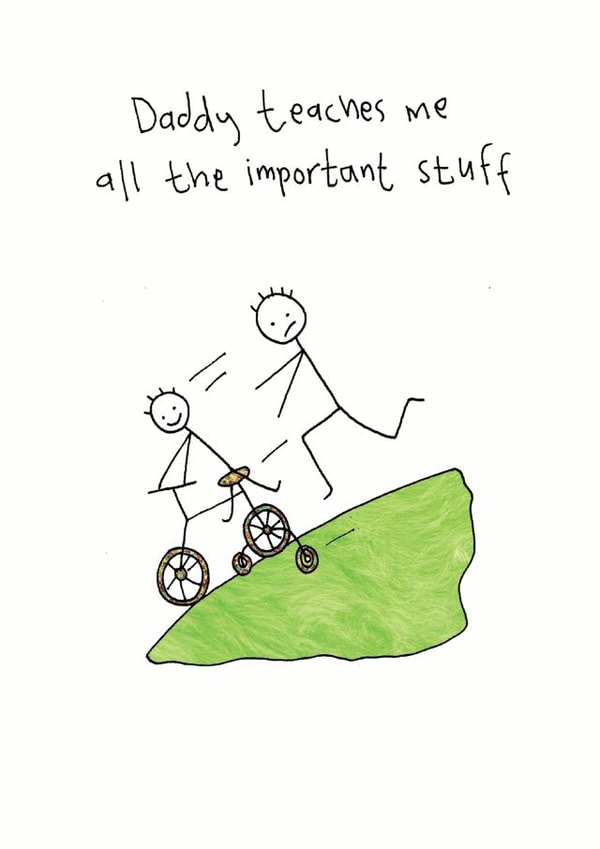 bike riding Father's Day Card 6065 created by Greetings by Nibby Williams