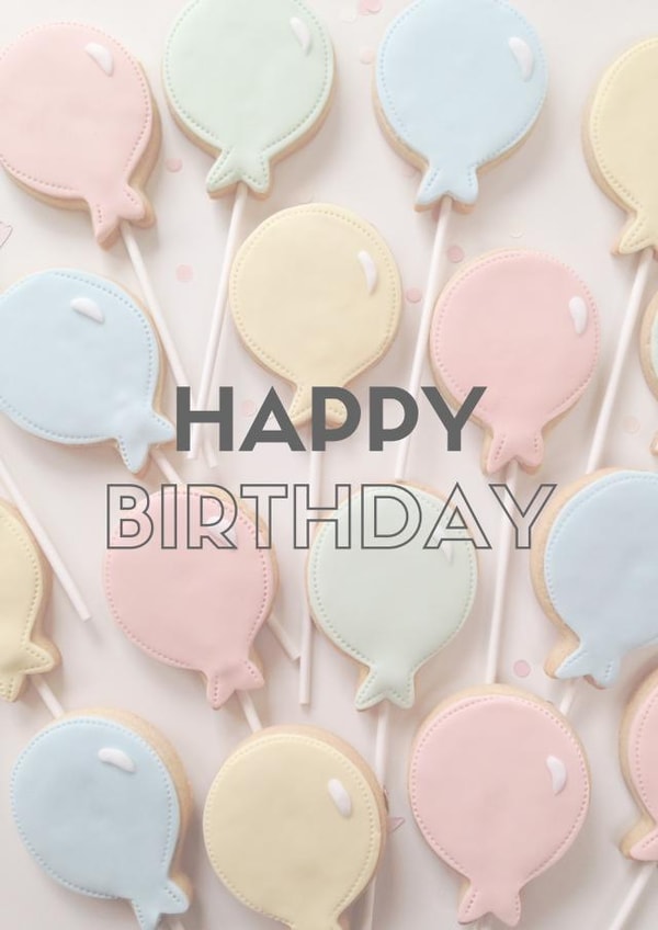 Biscuit balloons birthday card created by nila holden