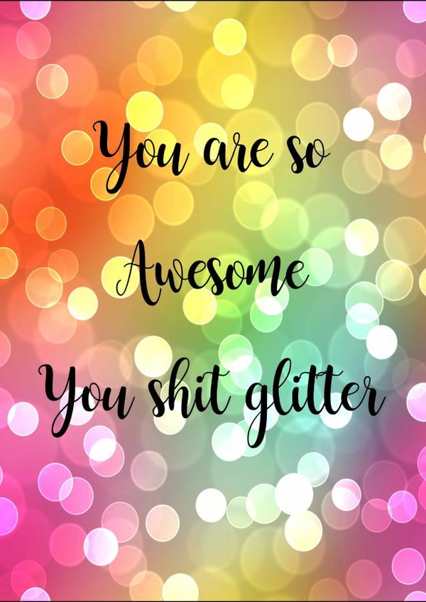 rainbow glitter Card 32009 created by Dirty Designs