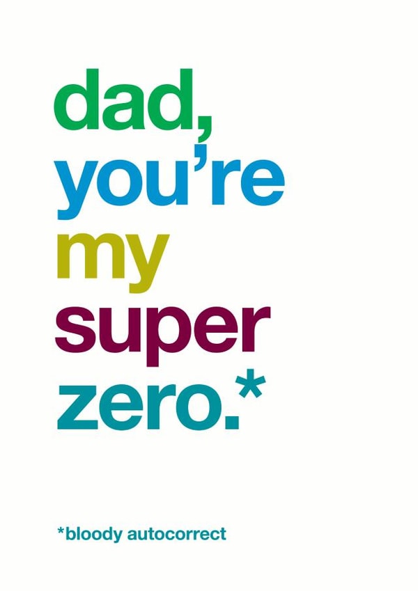 dad thanks Father's Day Card 31857 created by Wordplay Design