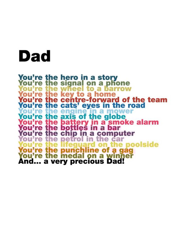dad rainbow Father's Day Card 31122 created by Joanna Miller