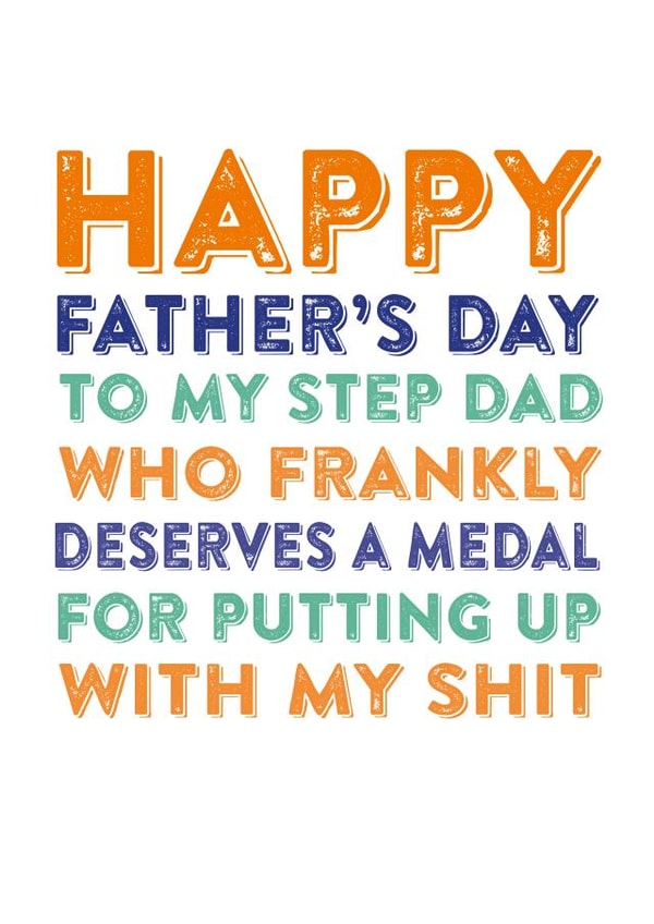 Stepdad Father's Day card created by Do You Punctuate?
