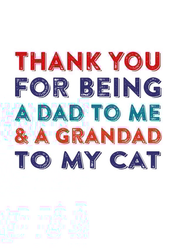 cat Dad Father's Day Card 3524 created by Do You Punctuate?