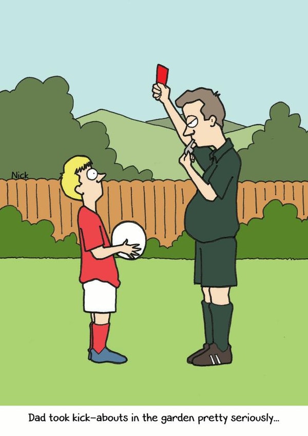 football Dad Father's Day Card 6774 created by Nick Hannaford-Hill