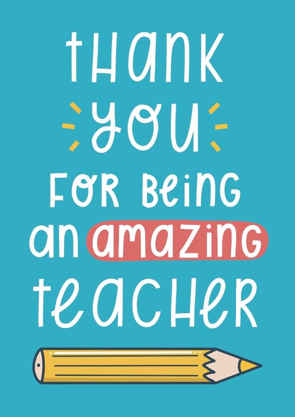 Amazing Teacher Thank You Card created by Joanne Hawker