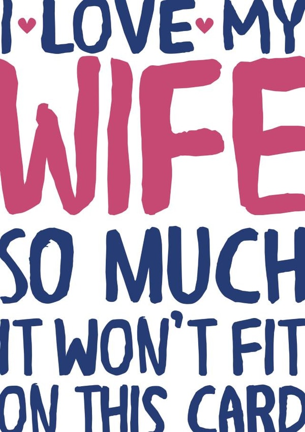 wife funny Anniversary Card 26375 created by Wink Design - Michelle Roberts