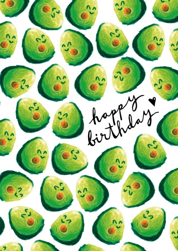 avocado cute Birthday Card 4932 created by Odd Socks
