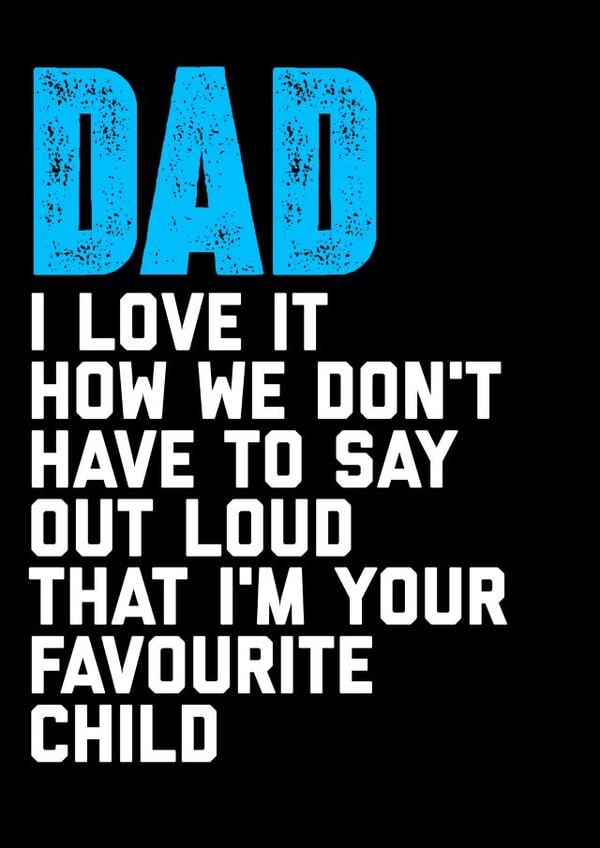 dad favourite Father's Day Card 30447 created by Filthy Sentiments