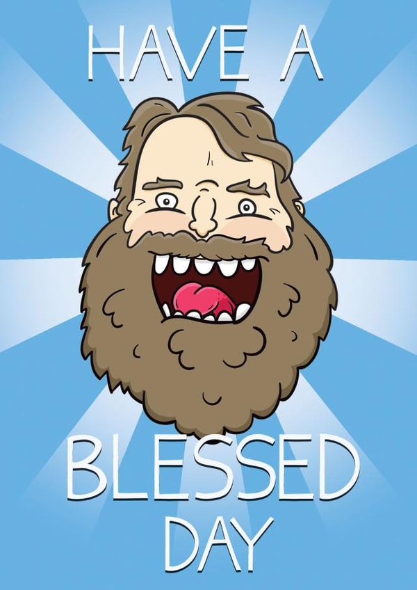 Brian Blessed Celebration Card created by Tom Sparke