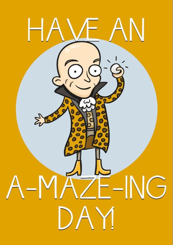 Richard O'Brien Crystal Maze Celebration Card created by Tom Sparke