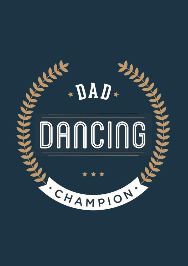 dad dancing Father's Day Card 31646 created by Lovely Cuppa