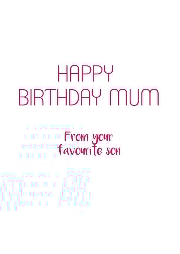 mum favourite Birthday Card 9618 created by Victoria Keown
