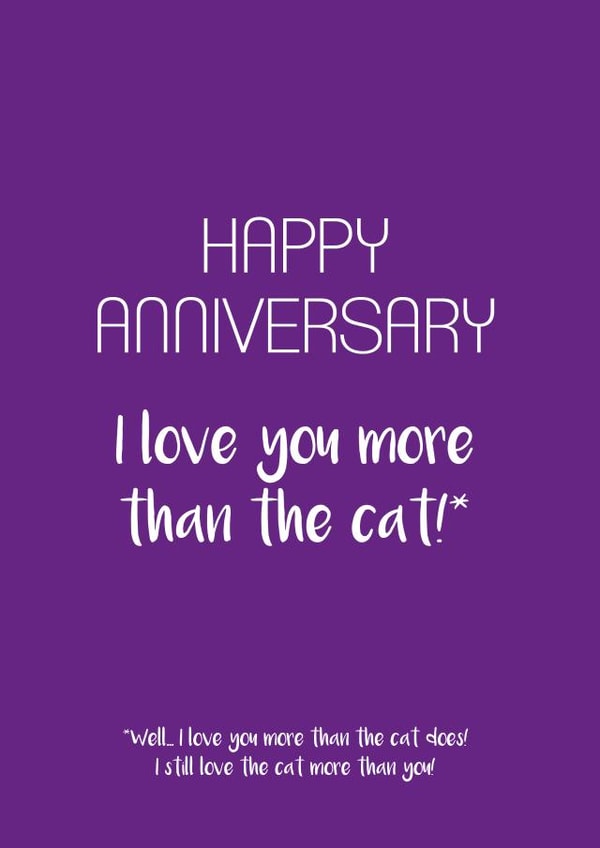 happy cat Anniversary Card 9621 created by Victoria Keown