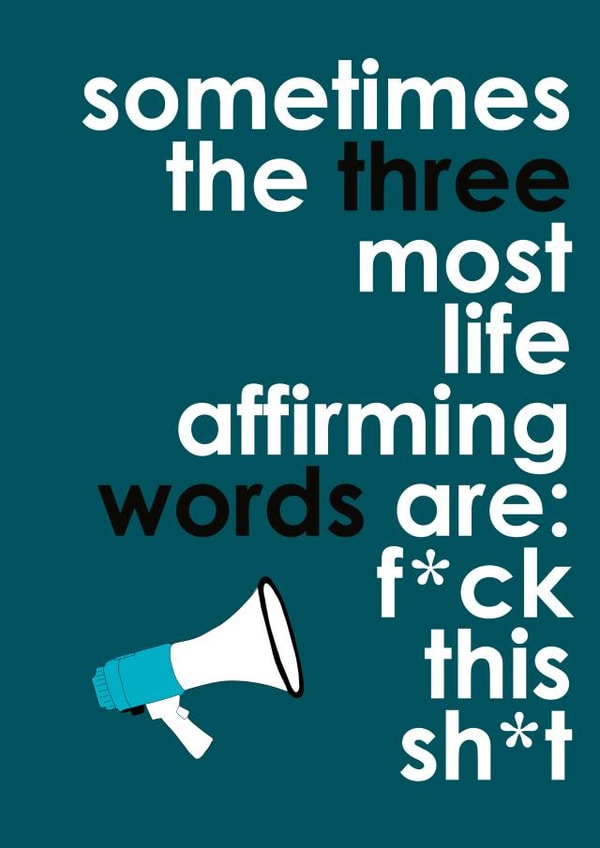 rude philosphy Just because Card 2754 created by Sarah Watts @2littleboys