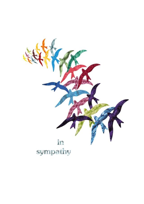Flying Birds In Sympathy Card created by Flaming Imp