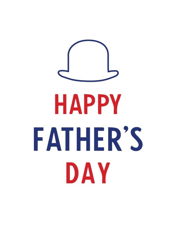 british hat Father's Day Card 31890 created by Simple Sheep Design