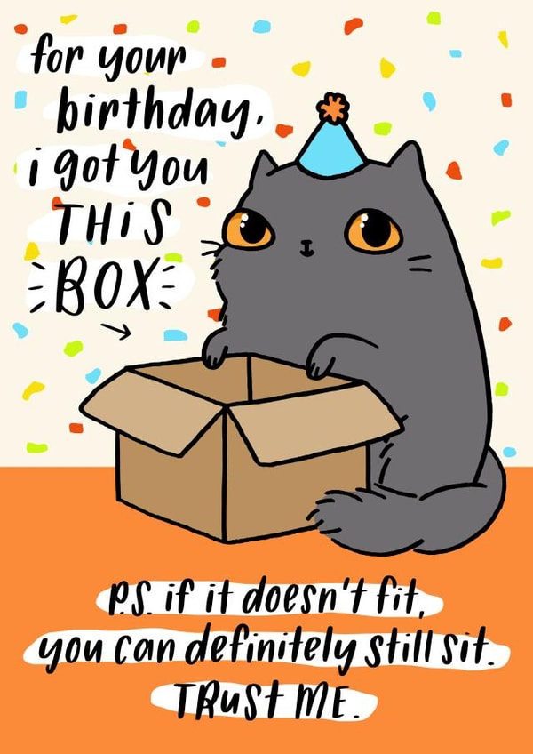 funny cat Birthday Card 9781 created by Miümi Cat