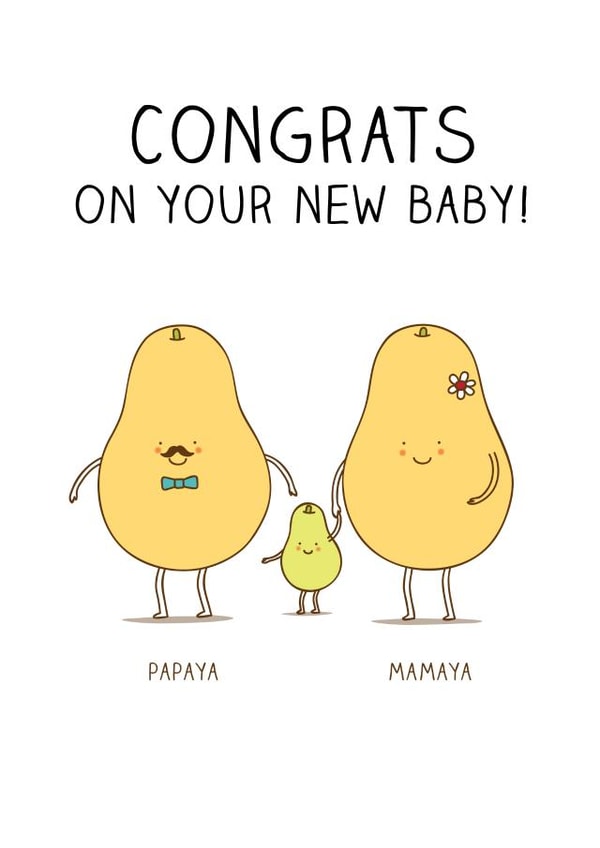 Congrats on new baby card created by Milkyprint