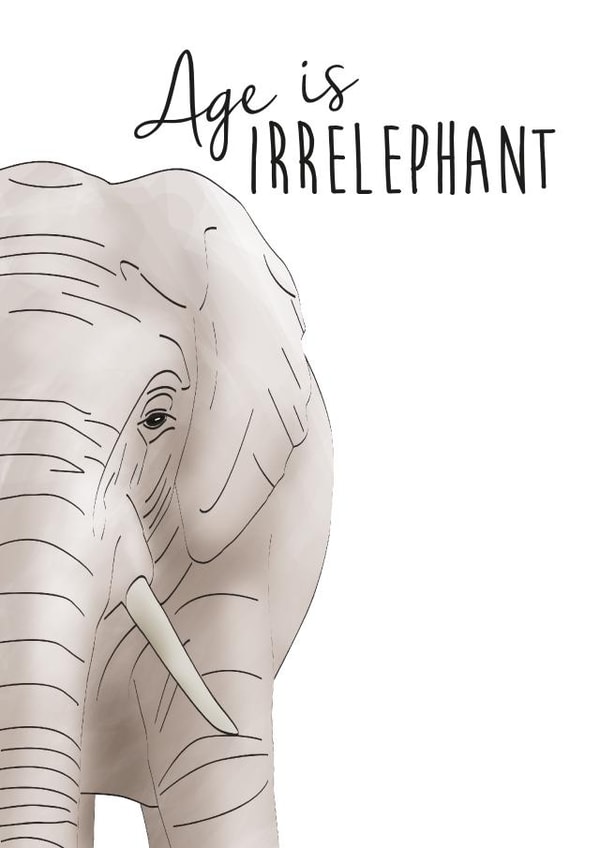 Age Elephant Birthday Card 9810 created by Mayfield Valley