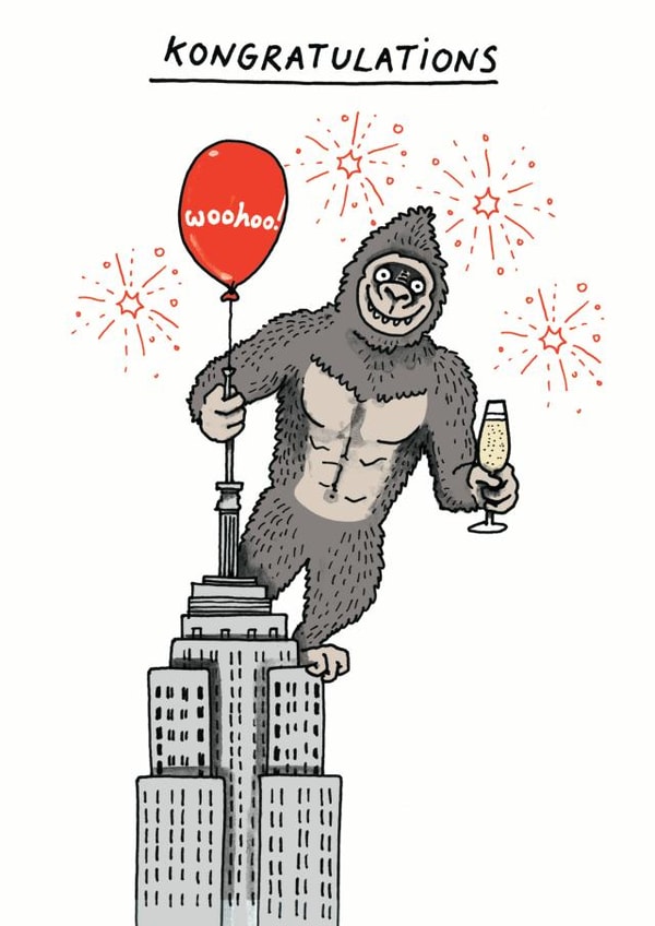 celebration cartoon Congratulations Card 9518 created by Cardinky