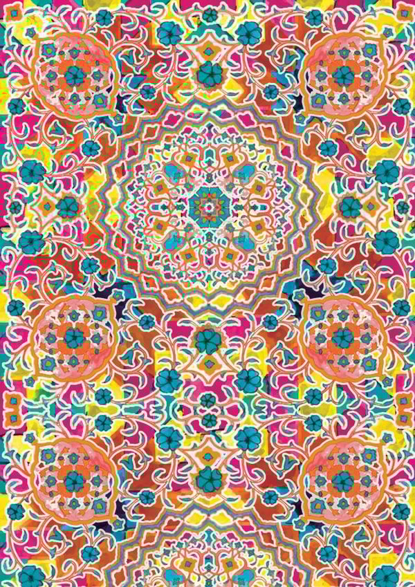 pattern watercolour Just Because Card 9824 created by Yaz Raja Designs