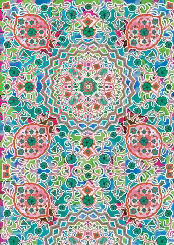 watercolour green Faith Card 9825 created by Yaz Raja Designs