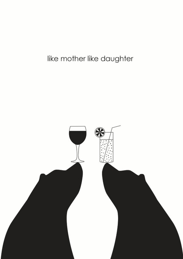 Like mother like daughter bears card created by Heather Alstead Design LTD