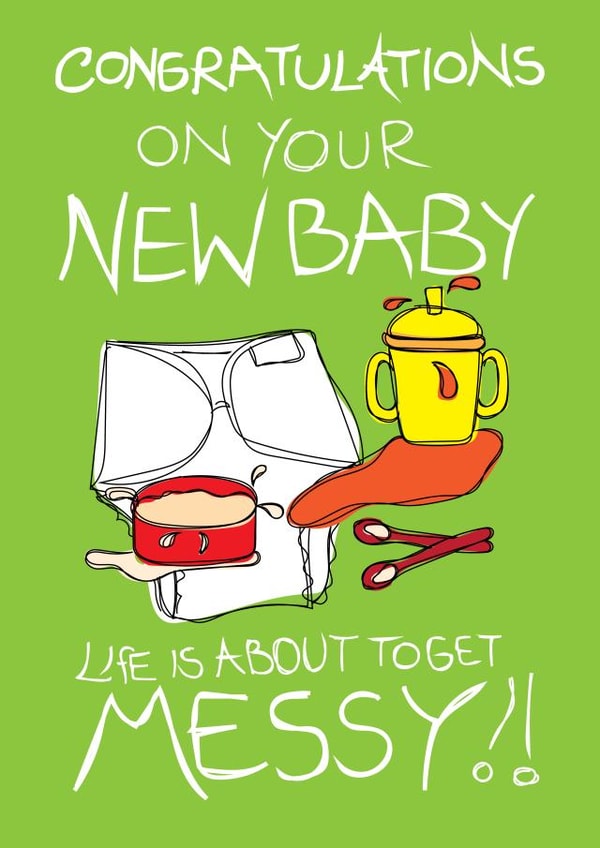 birth congratulations New Baby Card 9925 created by Sourpuss
