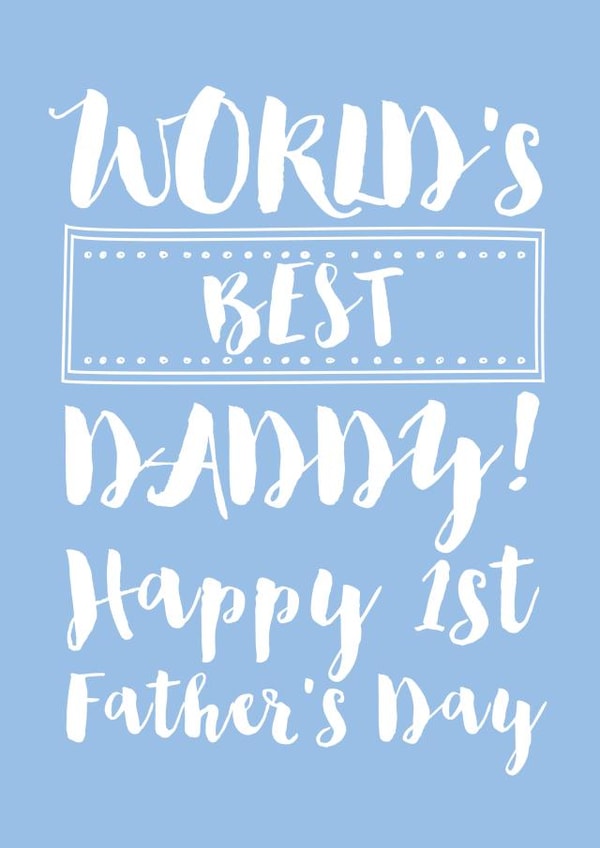 1st Fathers Day Male Father's Day Card 27723 created by Lubelu London