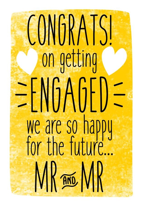 Happy for the future MR & MR - engagement card created by Alex Dato