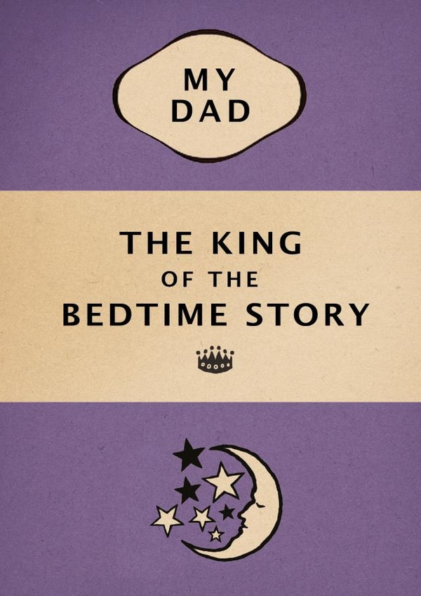 bedtime story Father's Day Card 27778 created by Bookishly