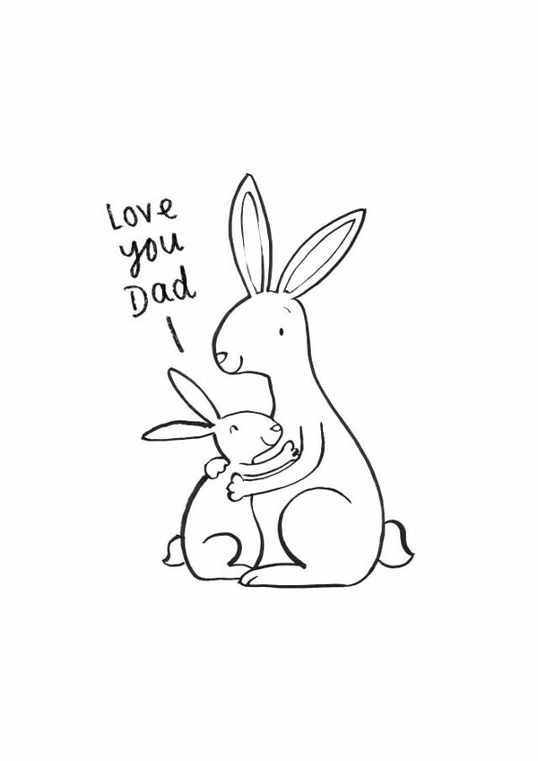dad hare Father's Day Card 4696 created by Conor Rawson